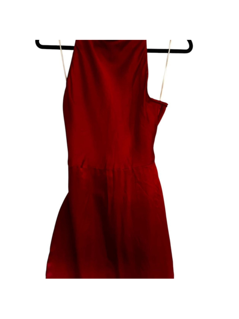 Red mini dress with a precious tie accent belt